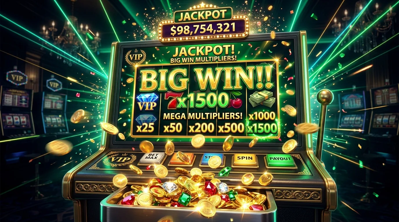 Vibrant Gold Coins Jackpot Win Showcase